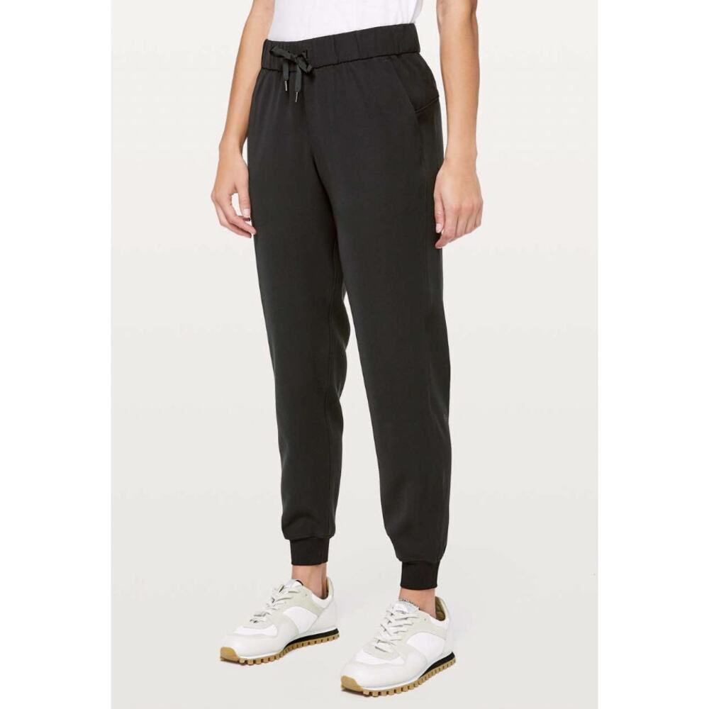Lululemon On The Fly Jogger Pants Black Athletic Drawstring Athleisure Size 4